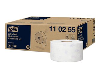 110255_Rolă de hârtie igienică obișnuită Tork Extra Soft Mini Jumbo Premium - 3 straturi