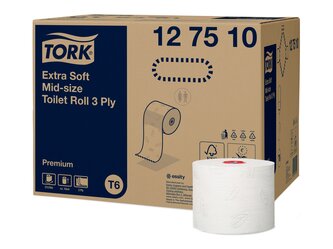 127510_Tork rolă hârtie igienică Extra Soft Premium, dimensiune medie - 3 straturi
