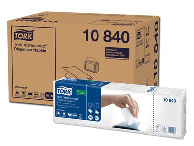 10840_Șervețele de masă pentru dozator Tork Xpressnap® albe